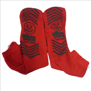 PILLOW PAWS | xxxl - adult | Red Slip Resistant Bariatric Socks